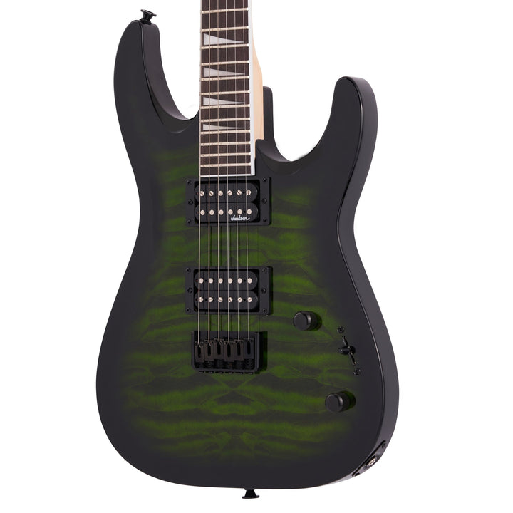 Jackson JS Series Dinky Arch Top JS32Q DKA HT Amaranth Fingerboard Transparent Green Burst