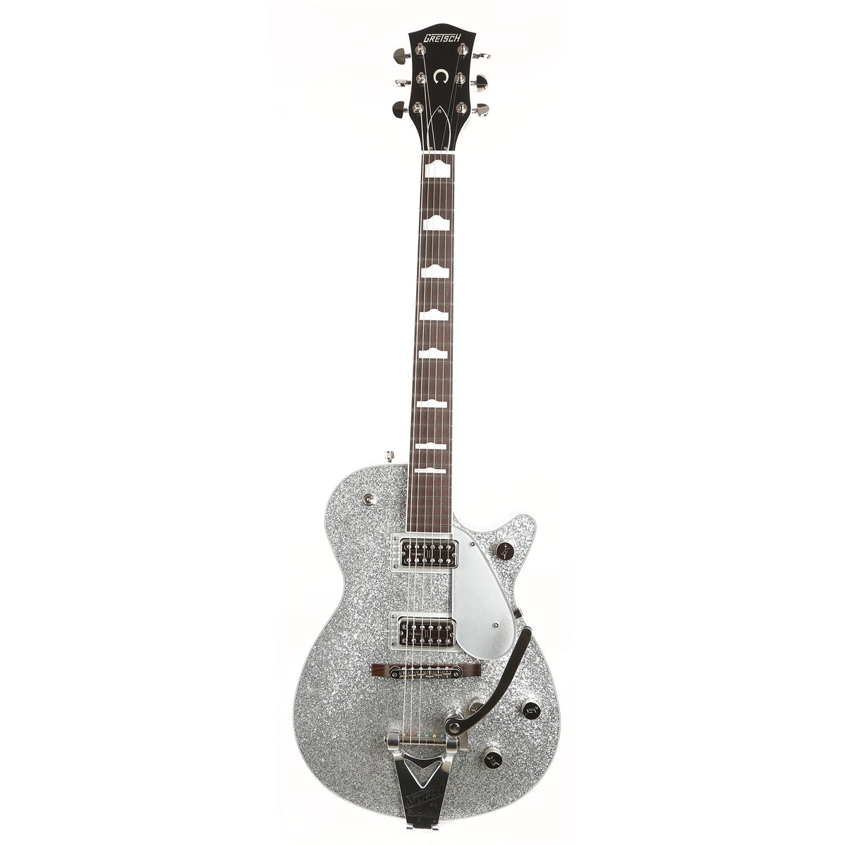 Gretsch G6129T-89VS Vintage Select ‘89 Sparkle Jet with Bigsby Rosewood Fingerboard Silver Sparkle — 2