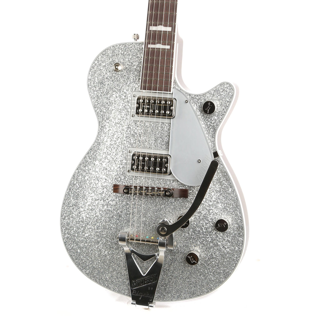 Gretsch G6129T-89VS Vintage Select ‘89 Sparkle Jet with Bigsby Rosewood Fingerboard Silver Sparkle — 7