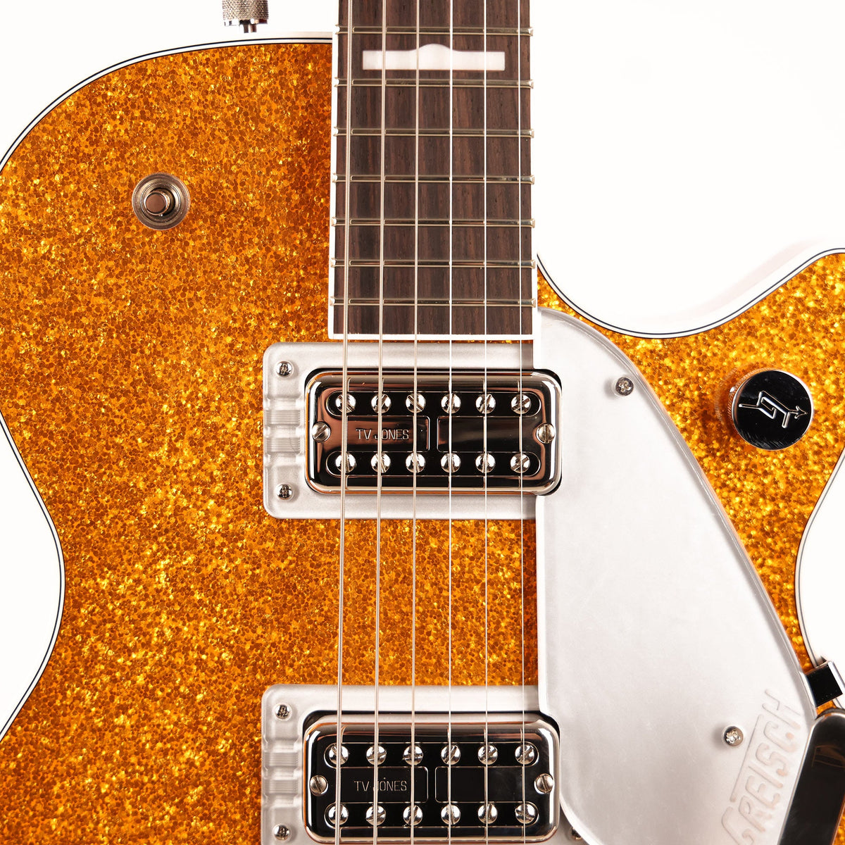 Gretsch G6129T-89VS Vintage Select ‘89 Sparkle Jet with Bigsby Rosewood Fingerboard Gold Sparkle — 6