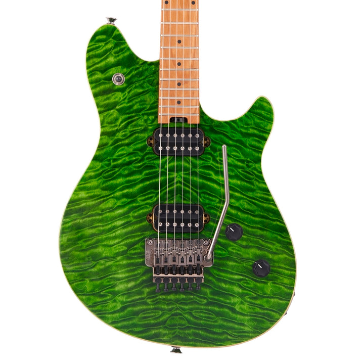 EVH Wolfgang Standard QM Baked Maple Fingerboard Transparent Green Used