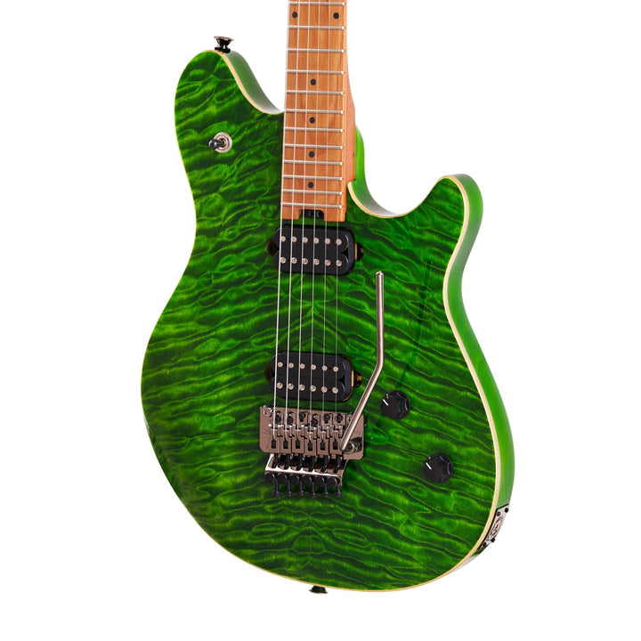 EVH Wolfgang Standard QM Baked Maple Fingerboard Transparent Green Used