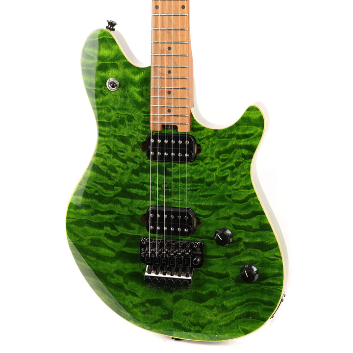 EVH Wolfgang Standard QM Baked Maple Fingerboard Transparent Green