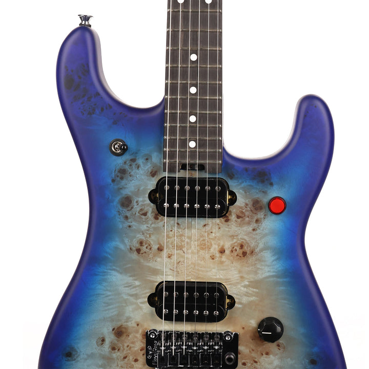 EVH 5150 Series Deluxe Poplar Burl Ebony Fingerboard Aqua Burst