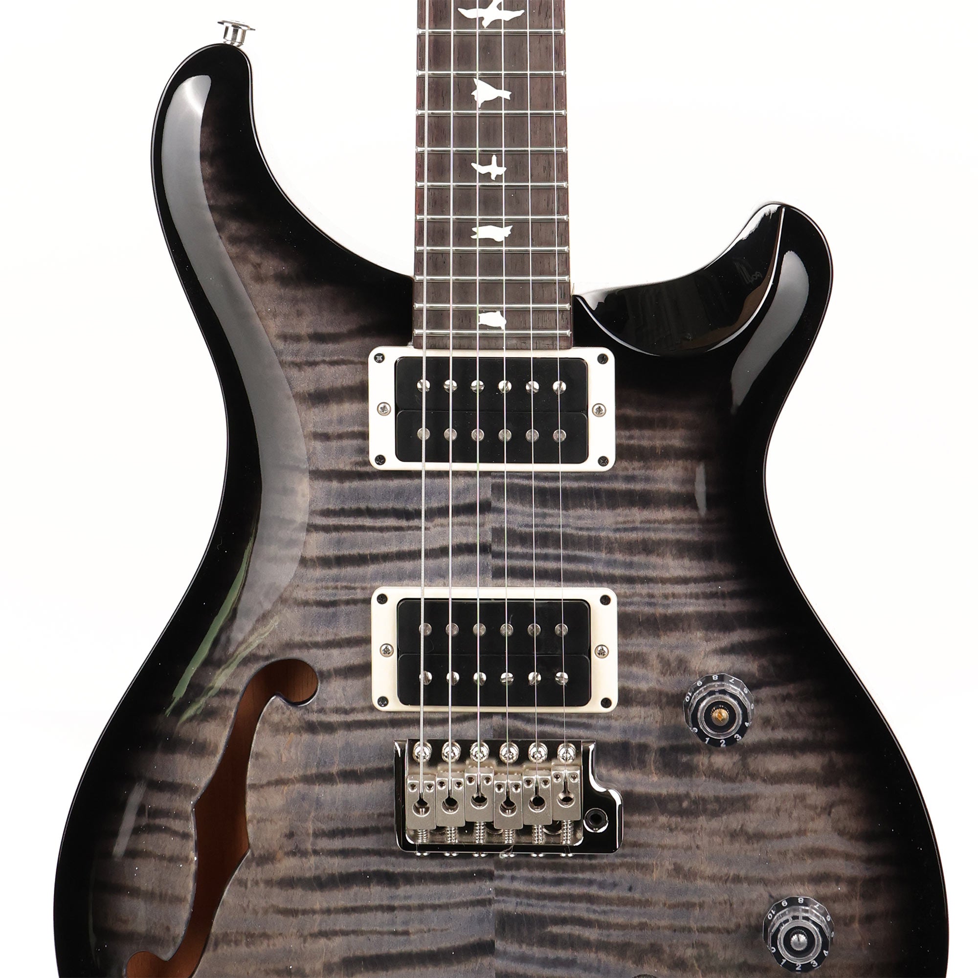PRS CE 24 Semi-Hollow Faded Gray Black | The Music Zoo