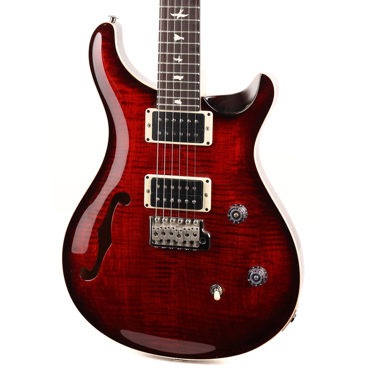 PRS CE24 Semi-Hollow Fire Red Burst Used — 7
