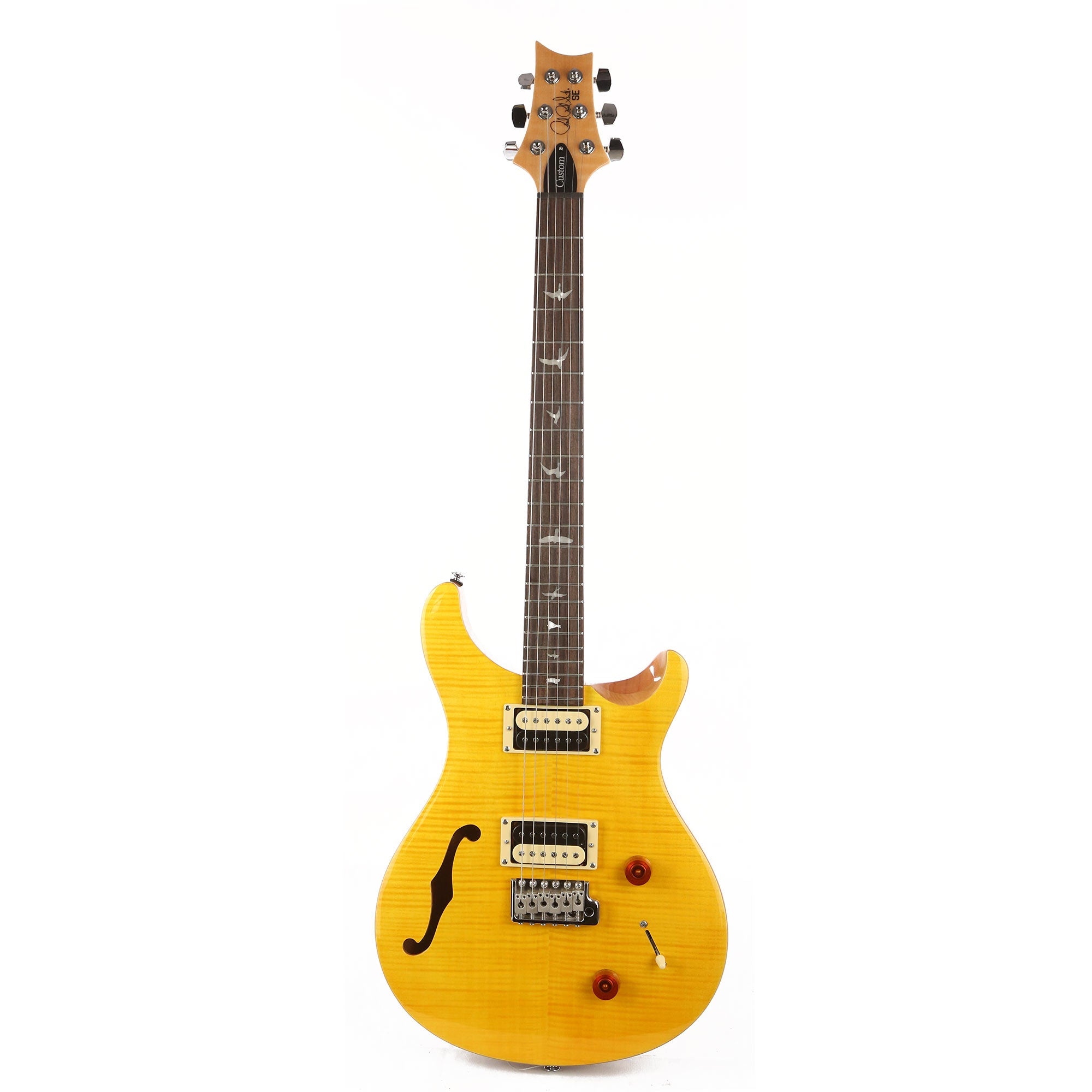 PRS SE Custom 22 Semi-Hollow Santana Yellow | The Music Zoo