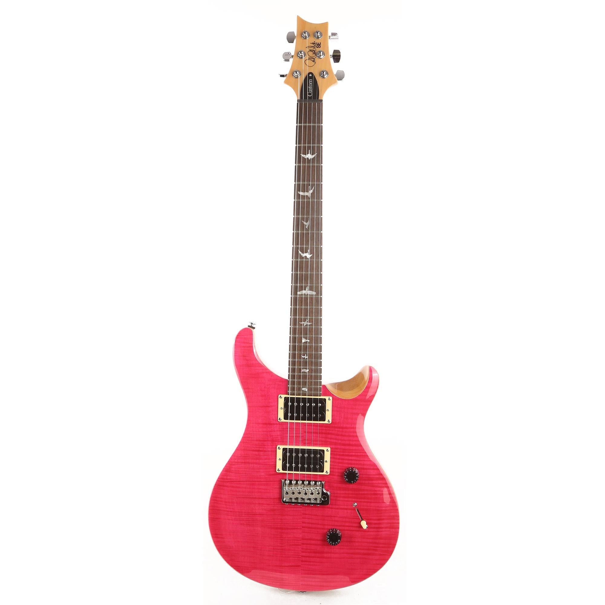 PRS SE Custom 24 Bonnie Pink and Natural Back | The Music Zoo