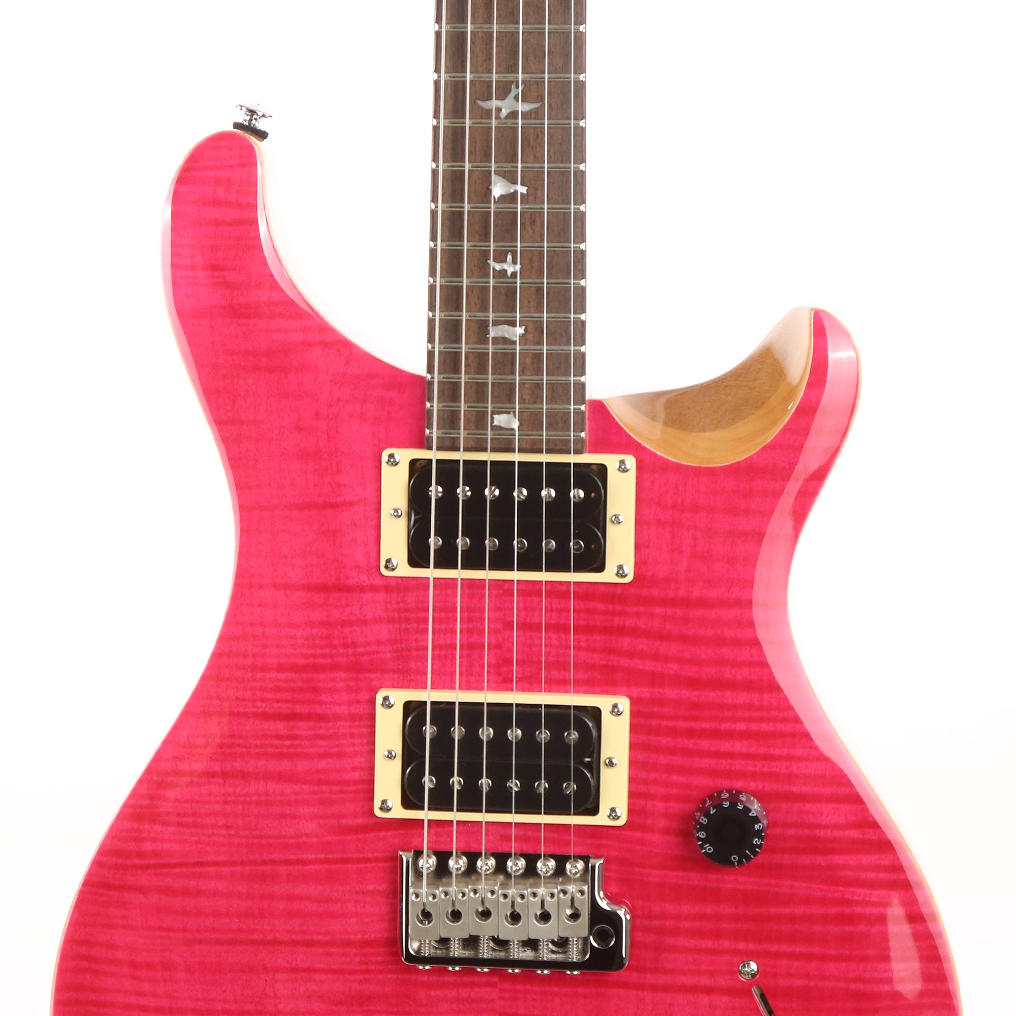 PRS SE Custom 24 Bonnie Pink and Natural Back | The Music Zoo