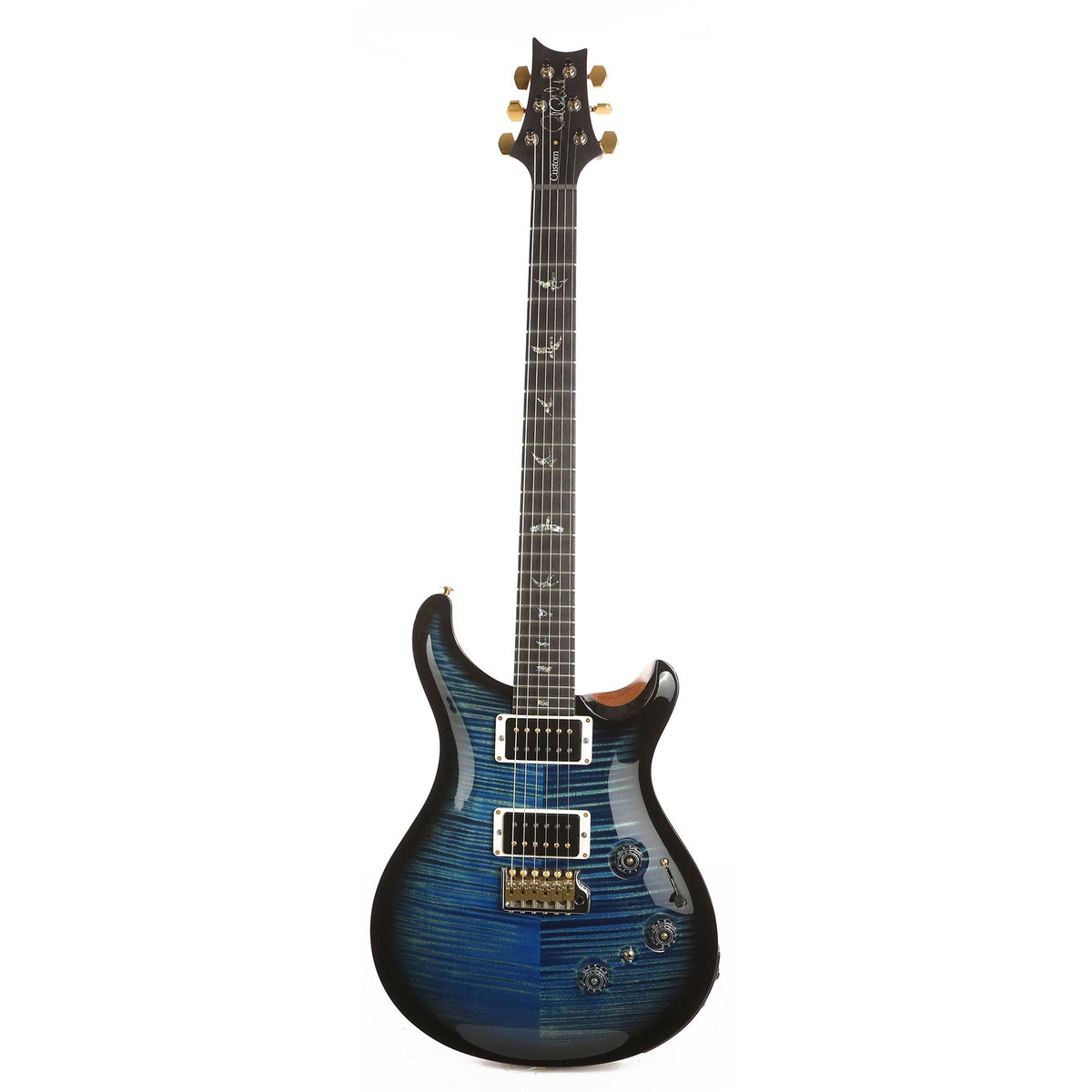 PRS Custom 24 Piezo Artist Package Custom Color River Blue Smokewrap Burst with Natural Back — 2