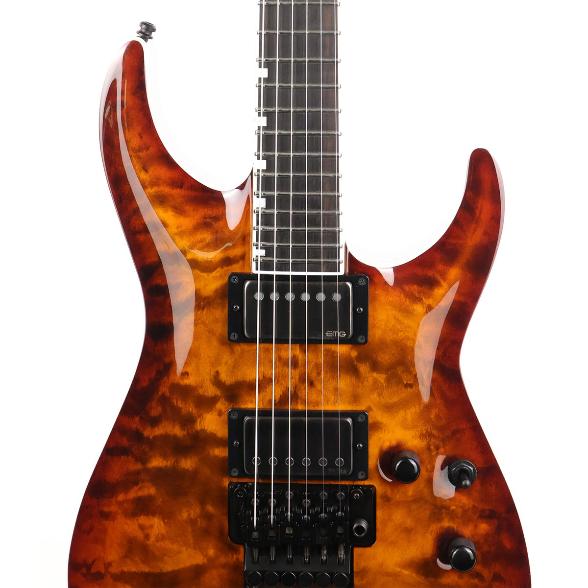 ESP E-II Horizon FR-II See-Thru Tiger Eye Sunburst — 6