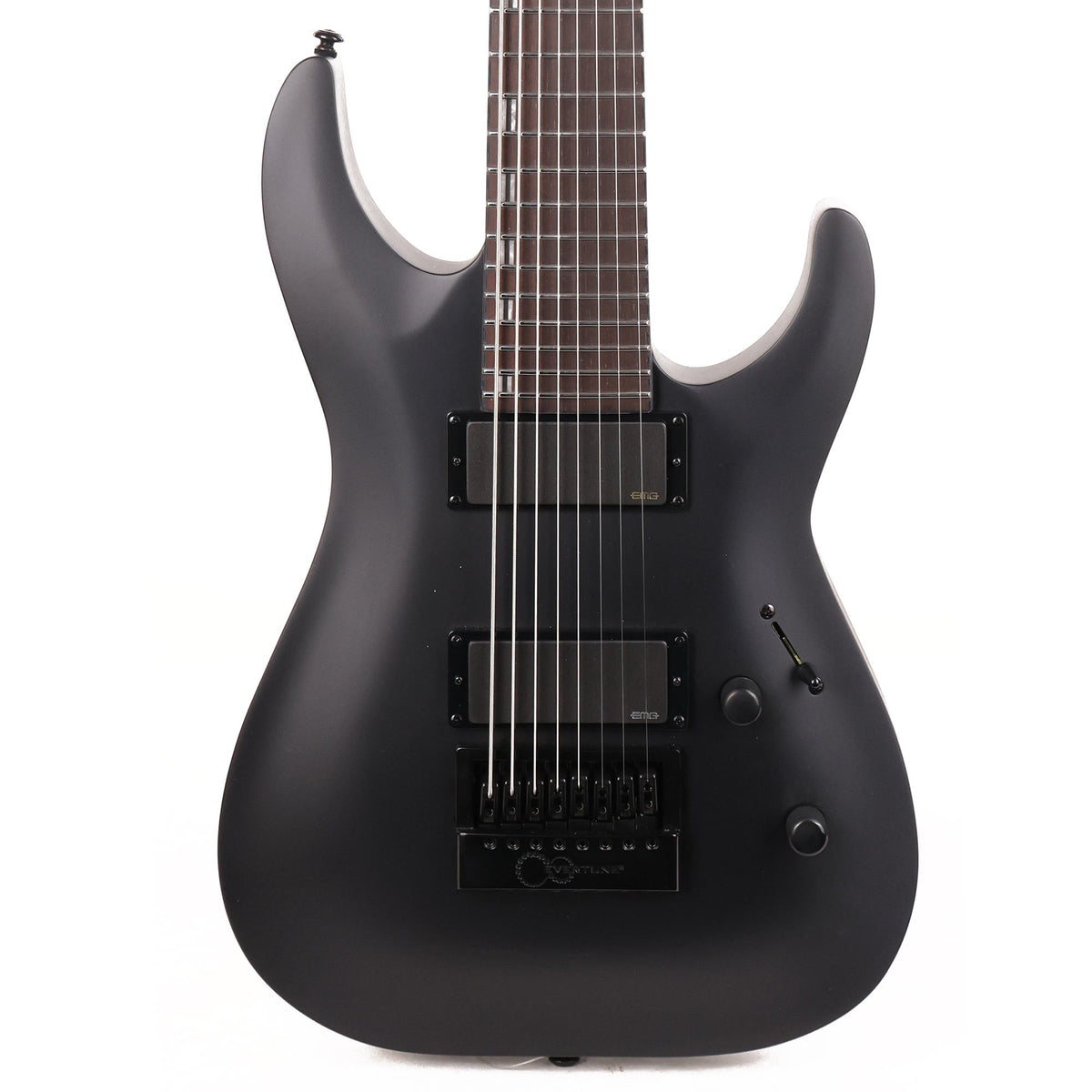 ESP LTD H-1008 Baritone Evertune Black Satin — 1
