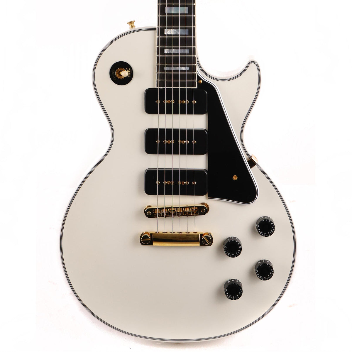 Gibson Custom Shop Les Paul Custom Triple P-90 Made 2 Measure Alpine White — 1