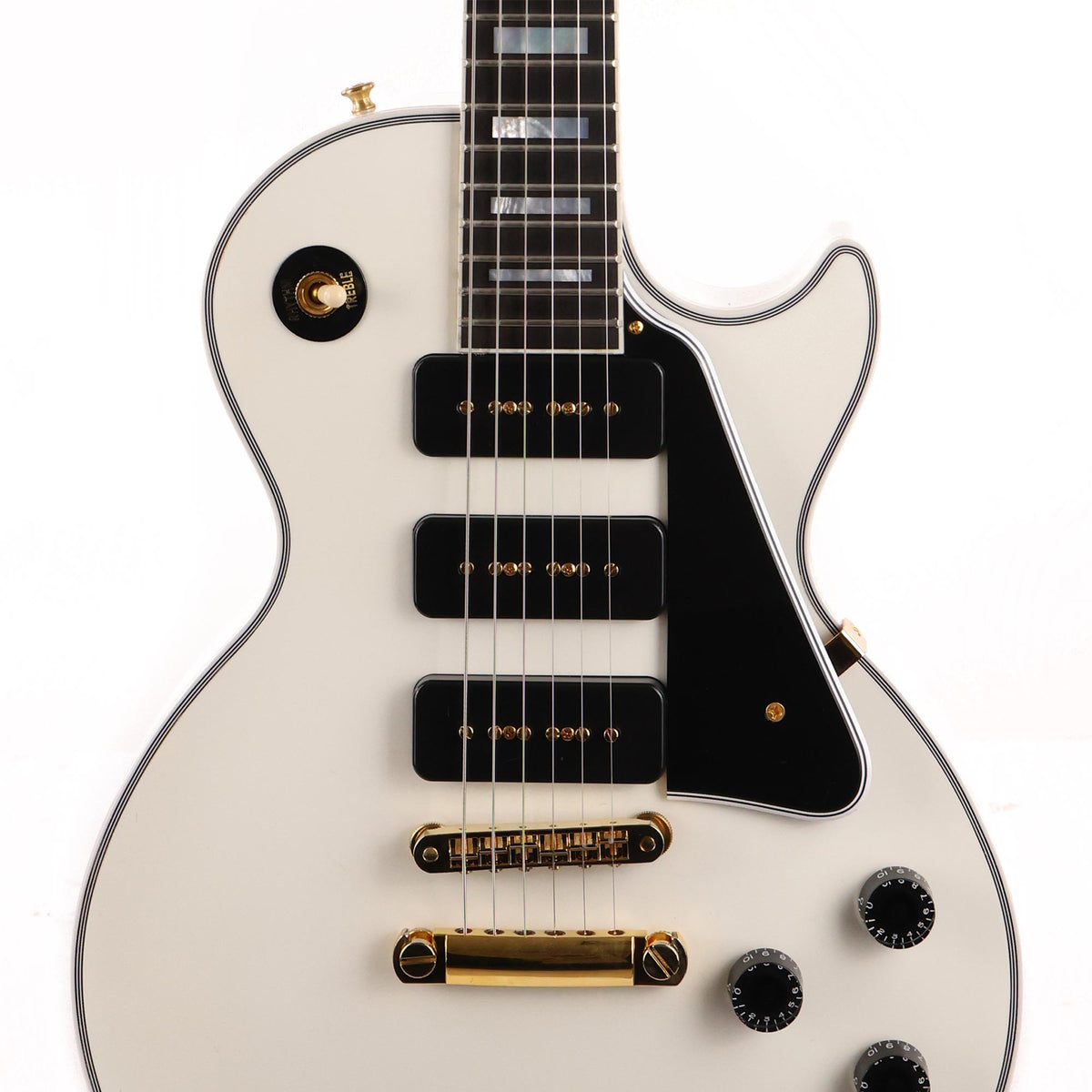 Gibson Custom Shop Les Paul Custom Triple P-90 Made 2 Measure Alpine White — 6