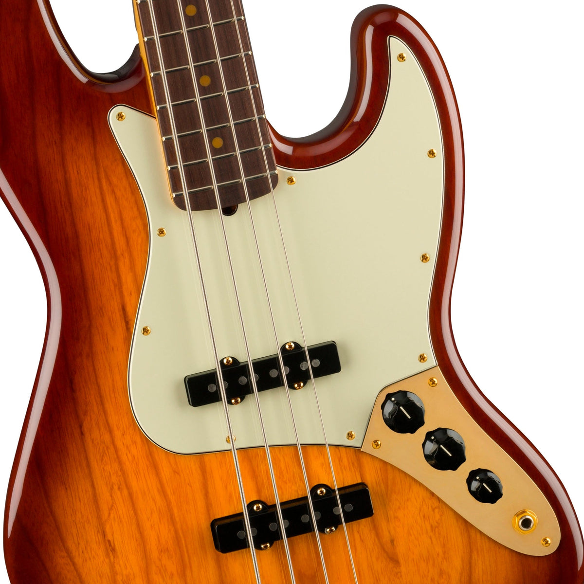 Fender 75th Anniversary Commemorative Jazz Bass 2-Color Bourbon Burst — 5