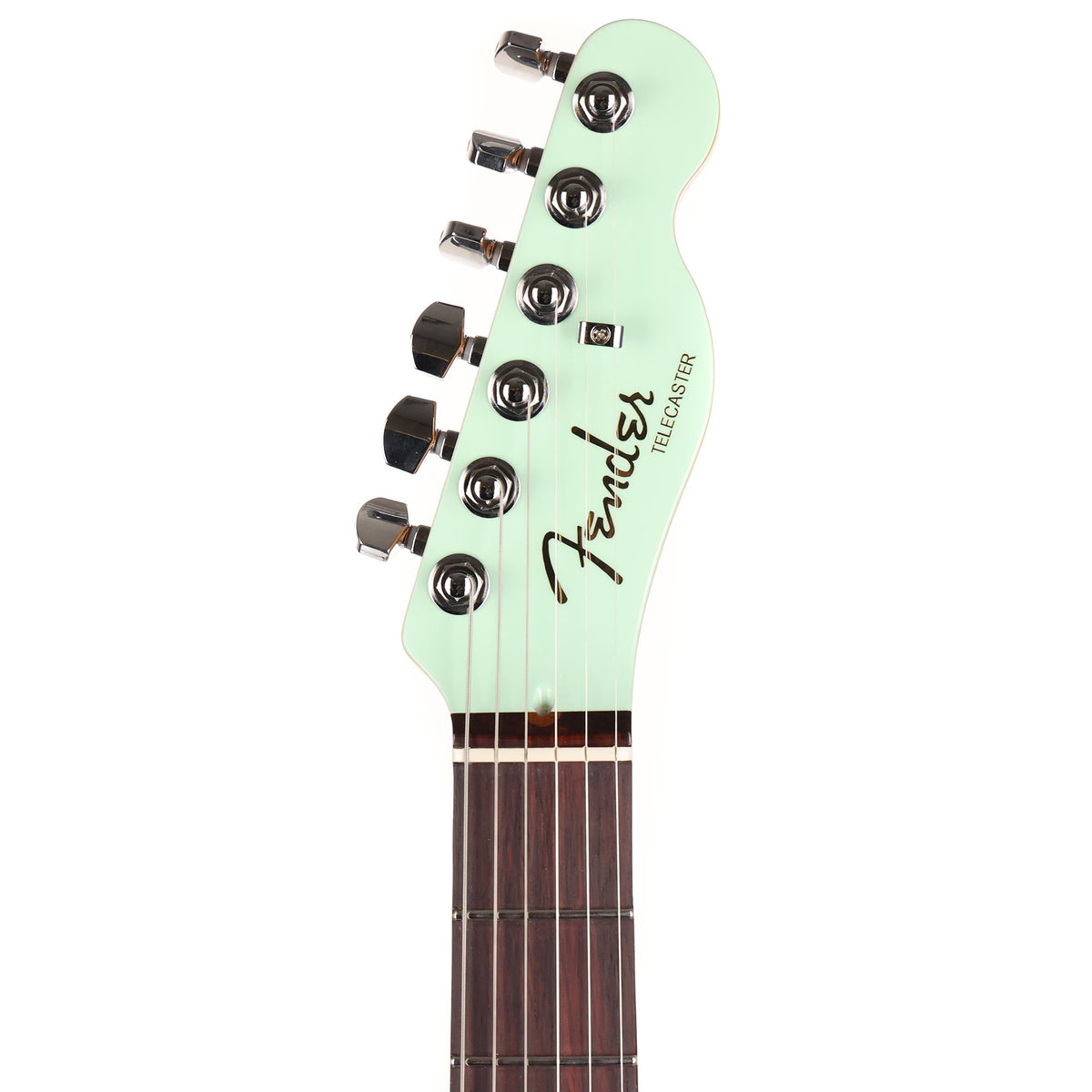 Fender Ultra Luxe Telecaster Rosewood Fretboard Transparent Surf Green — 4