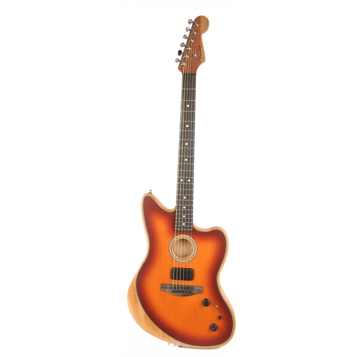 Fender American Acoustasonic Jazzmaster Tobacco Sunburst — 2