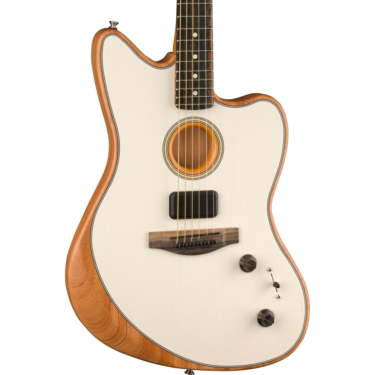 Fender American Acoustasonic Jazzmaster Arctic White — 6