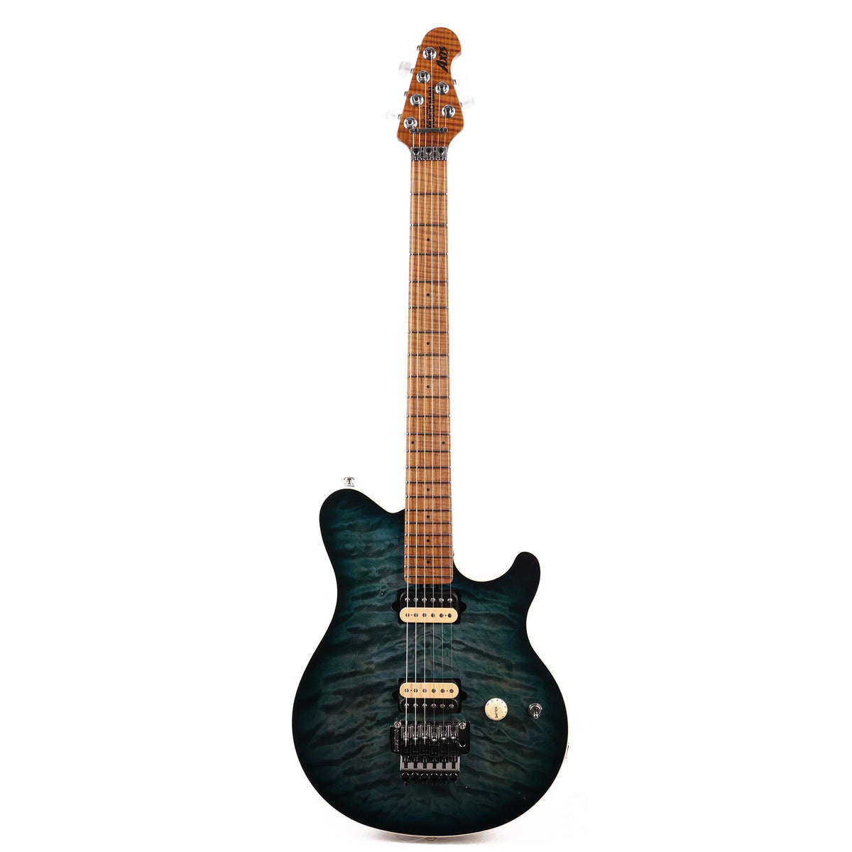Ernie Ball Music Man Axis Yucatan Blue Quilt Top — 2