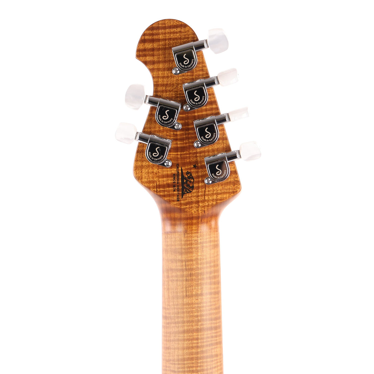 Ernie Ball Music Man Axis Guitar Yucatan Blue Flame Top — 5