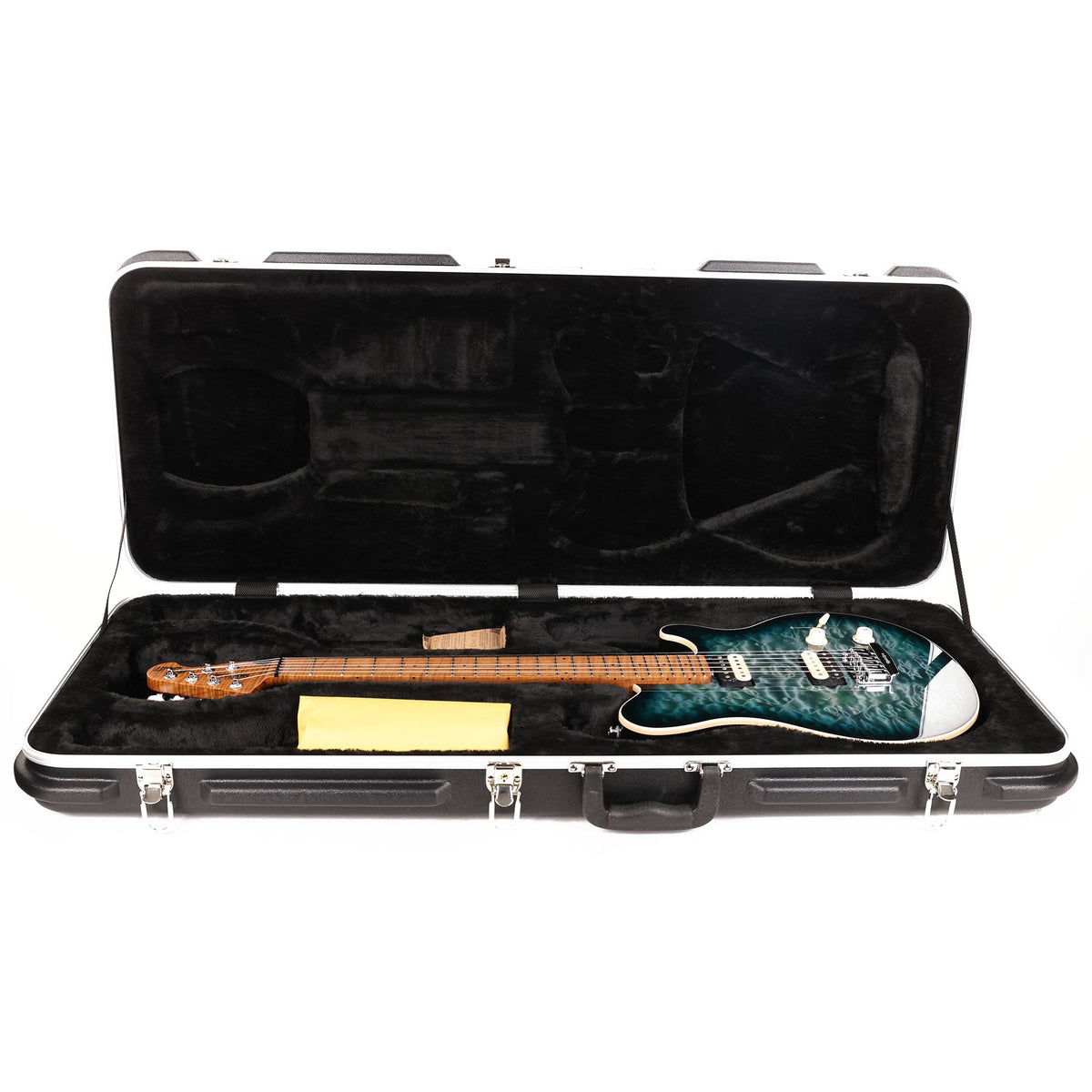 Ernie Ball Music Man Axis Super Sport Yucatan Blue Quilt Top 2022 — 8