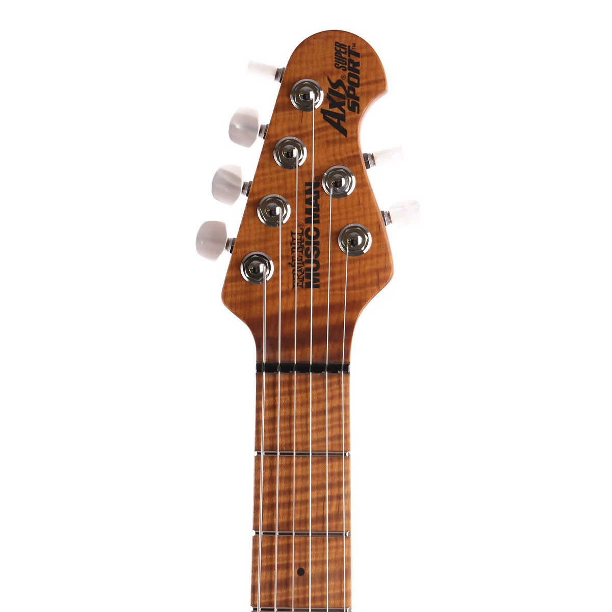 Ernie Ball Music Man Axis Super Sport Guitar Yucatan Blue Flame Top — 4