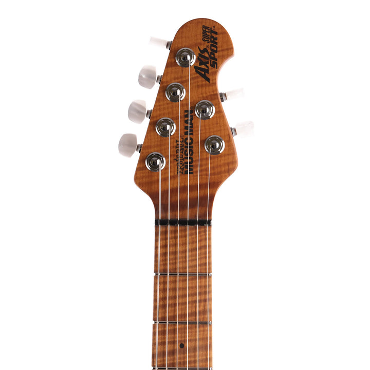 Ernie Ball Music Man Axis Super Sport Guitar Yucatan Blue Flame Top