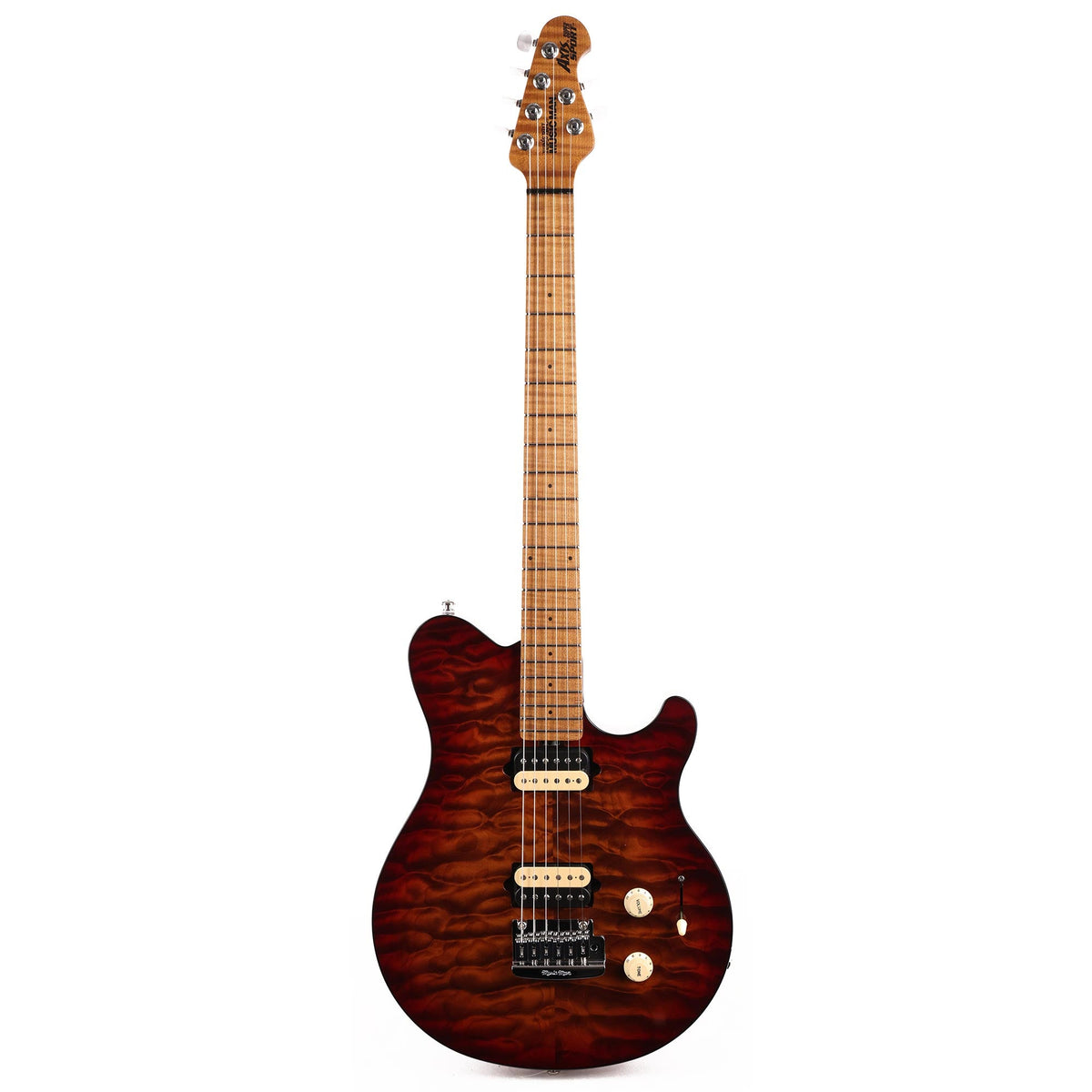 Ernie Ball Music Man Axis Super Sport Guitar Roasted Amber Quilt Top 2021 — 2