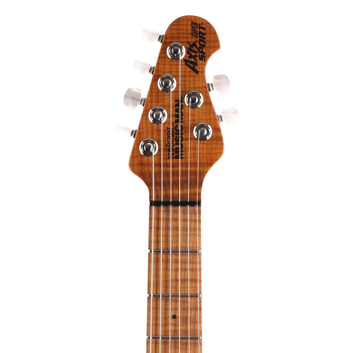 Ernie Ball Music Man Axis Super Sport Guitar Roasted Amber Flame Top 2021 — 4