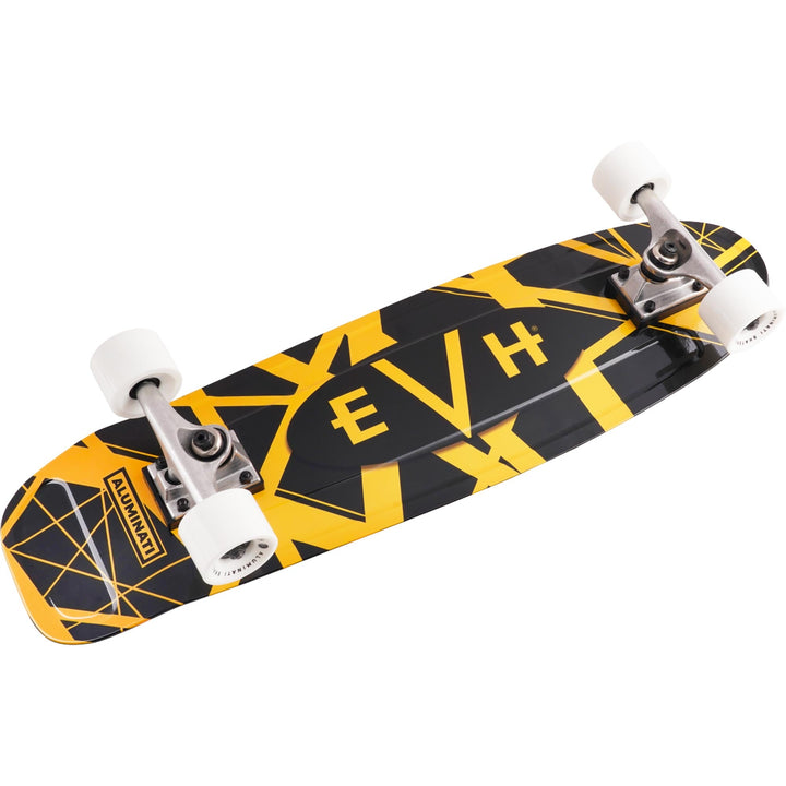 EVH Black with Yellow Stripes Skateboard Open-Box