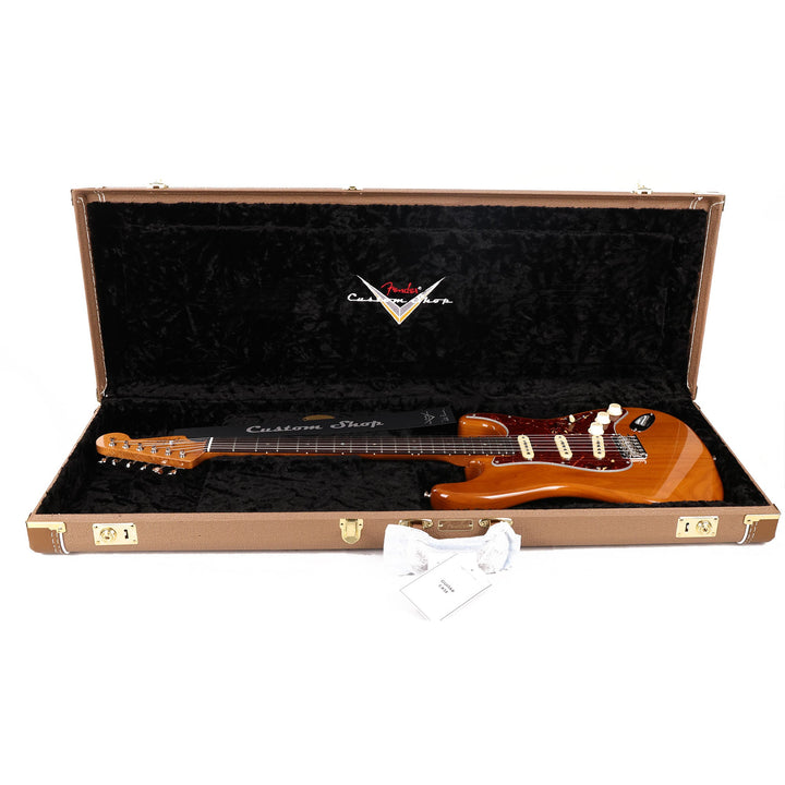 Fender Custom Shop 1963 Stratocaster Hardtail Roasted Alder Trans Amber Masterbuilt Todd Krause