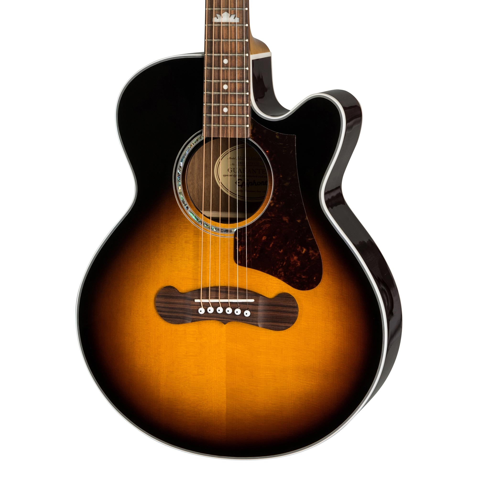 Epiphone J-200 EC Studio Parlor Vintage Sunburst Used | The Music Zoo