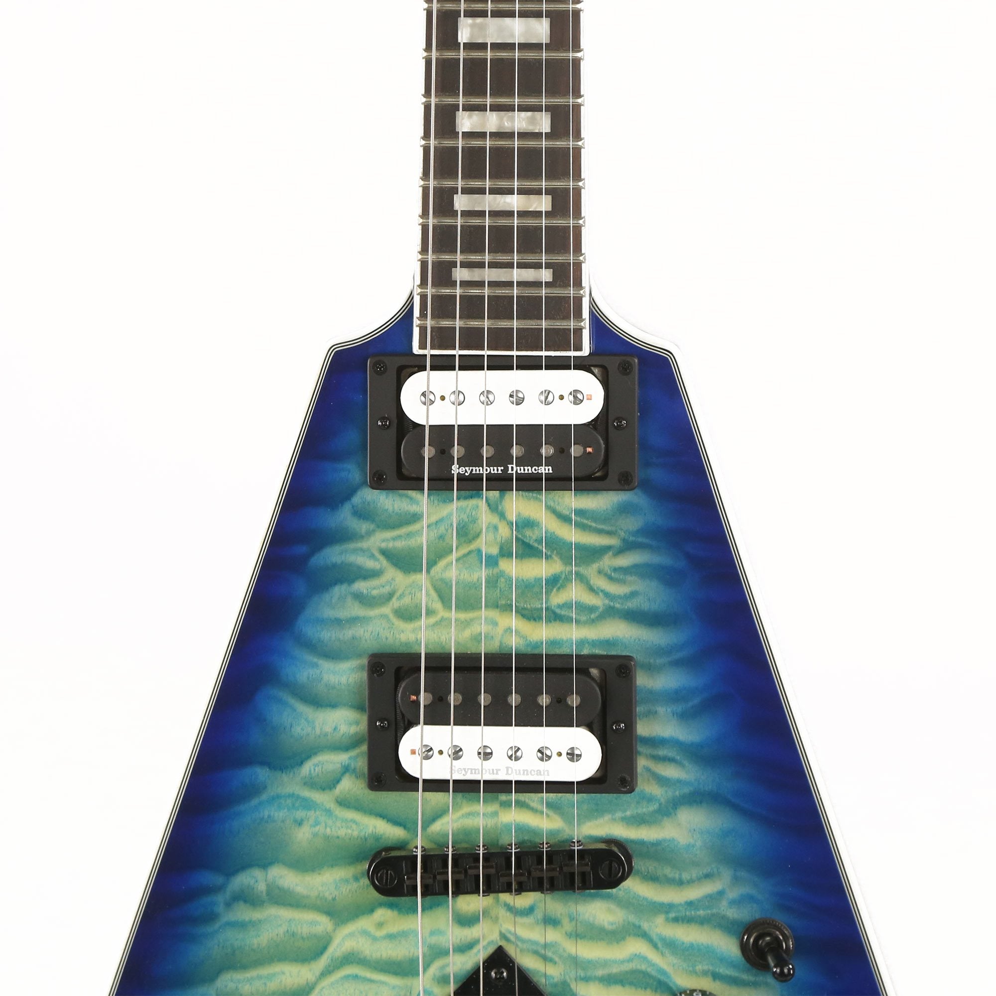 Dean V Select Quilt Top Ocean Burst Used | The Music Zoo