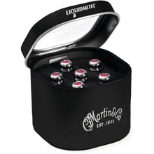 Martin Luxe Liquidmetal Bridge Pin Set Chrome with Red Dot