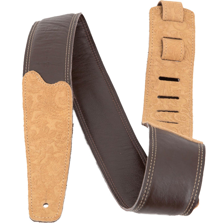 Martin Soft Leather Strap Floral Embossed