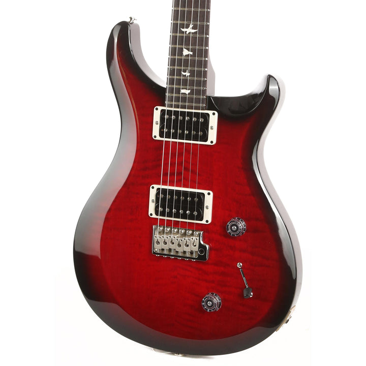PRS S2 Custom 22 Fire Red with Black Wrap Burst