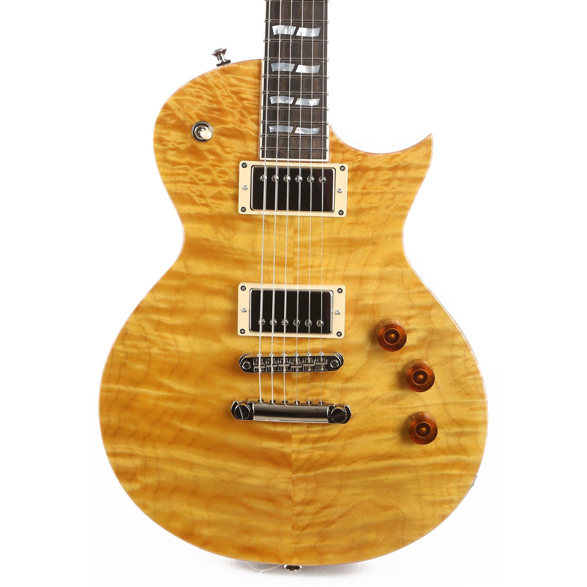 ESP USA Eclipse Quilt Top Natural Gloss 2021 | The Music Zoo