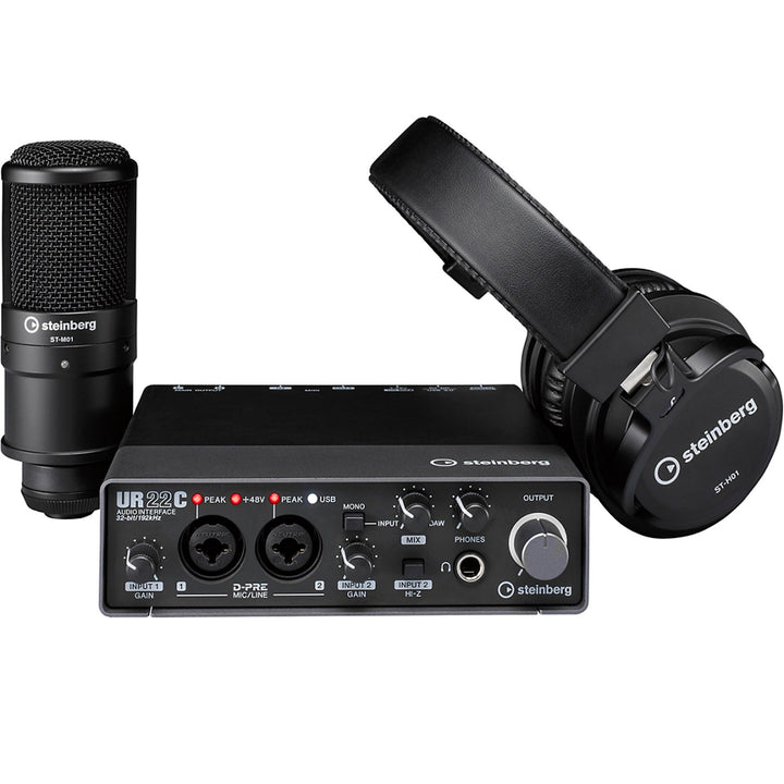 Steinberg UR22C Recording Pack with Microphone Interface and Headphones