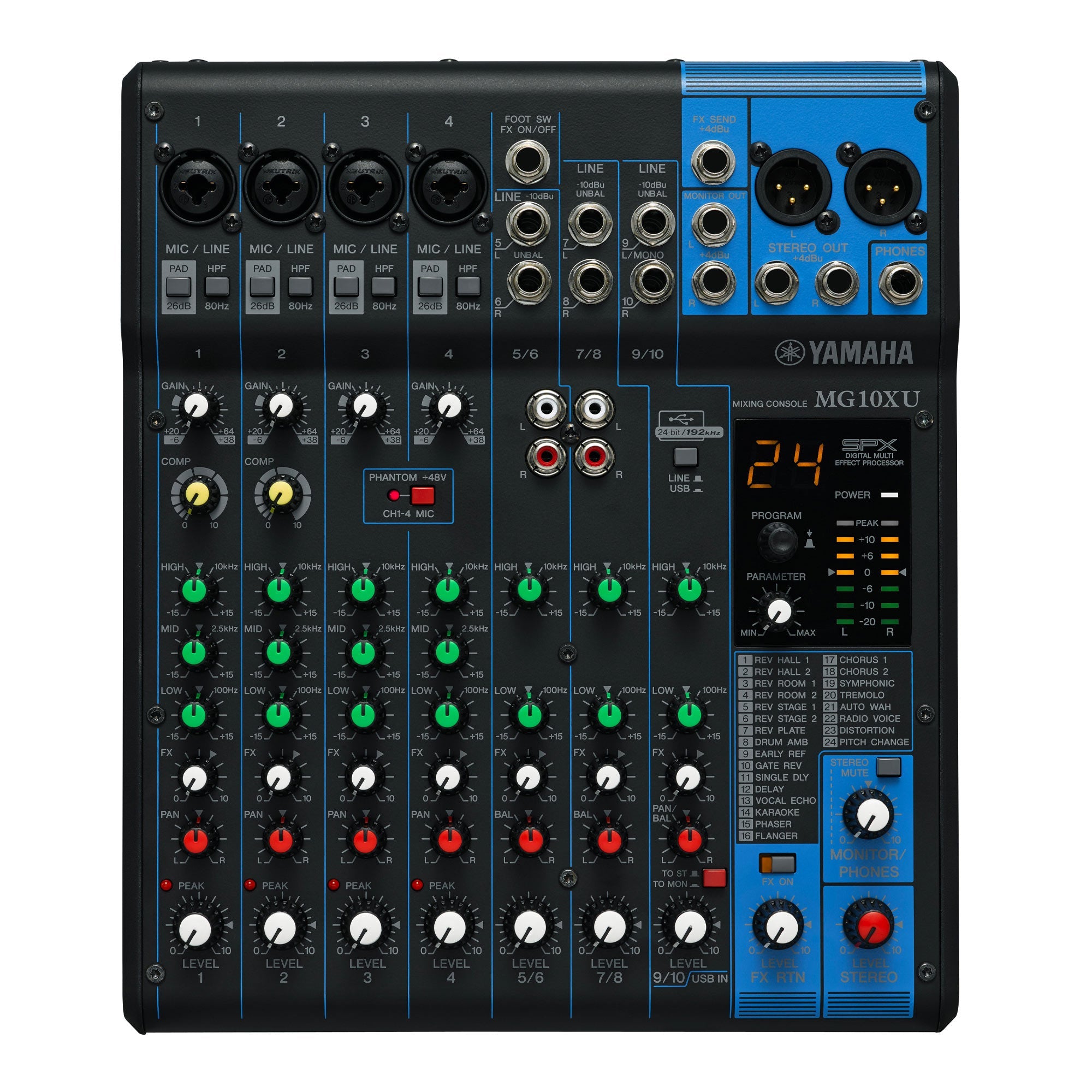 Yamaha MG Series MG10XU 10-Input Stereo Mixer Open-Box | The Music Zoo