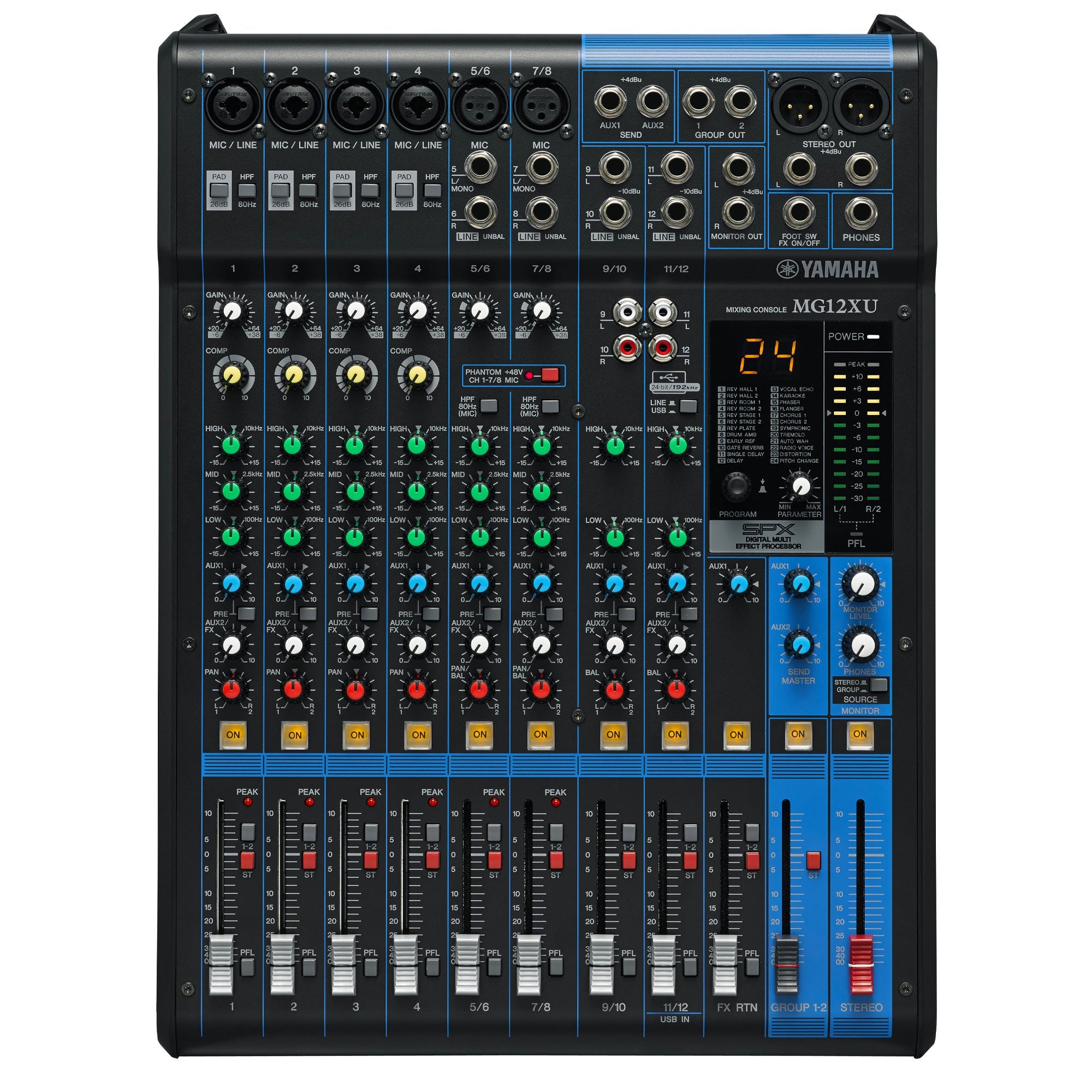 Yamaha MG Series MG12XU 12-Input Stereo Mixer Open-Box | The Music Zoo