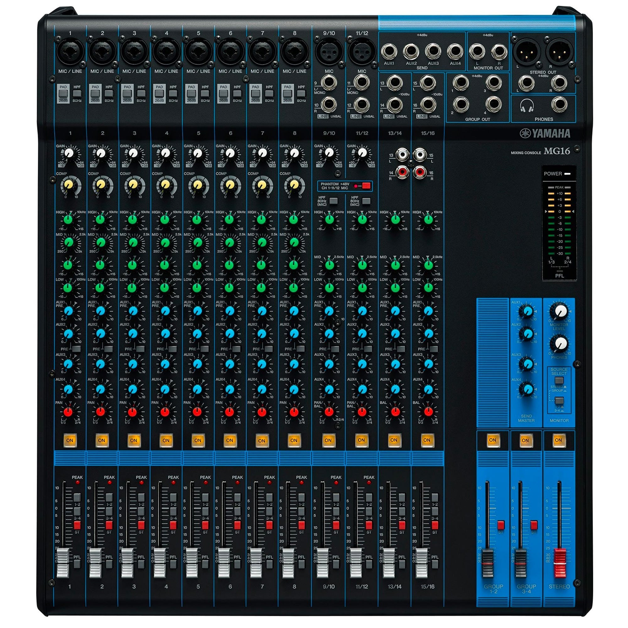 Yamaha MG Series MG16 16-Input Stereo Mixer | The Music Zoo