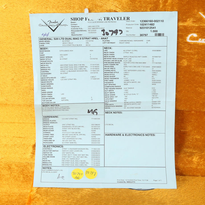 Fender Custom Shop Limited Edition Dual-Mag II Stratocaster Heavy Relic Natural