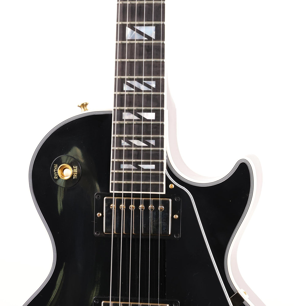 Gibson Custom Shop Les Paul Custom Made 2 Measure Super 400 Split Block Inlays Ebony — 6