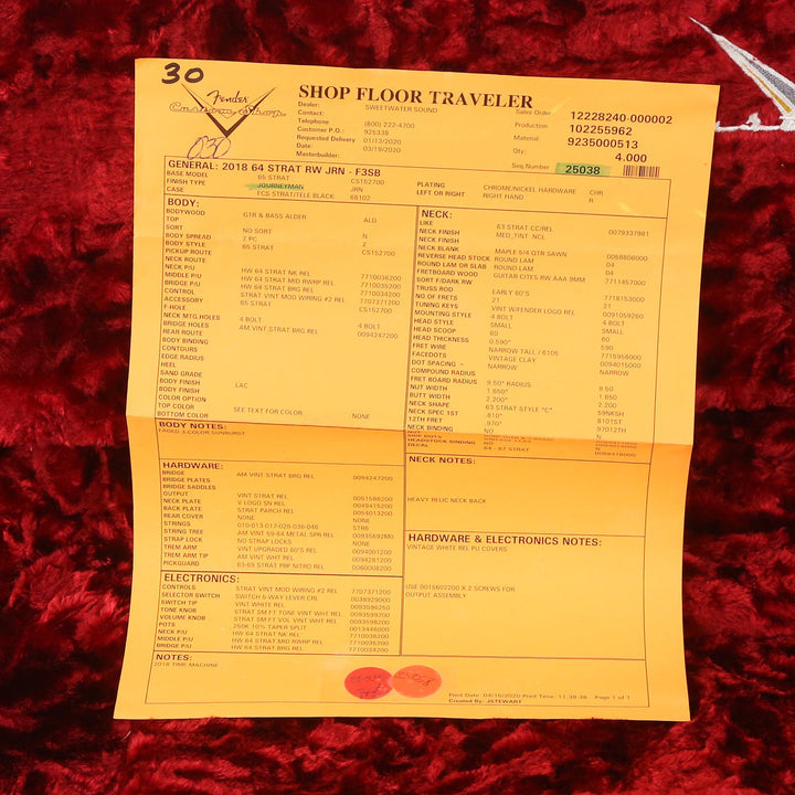 Fender Custom Shop 1964 Stratocaster Journeyman Relic Faded 3-Tone Sunburst 2018