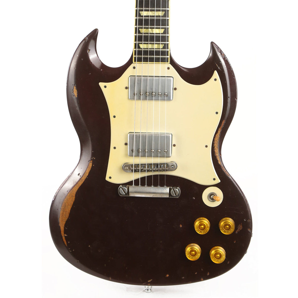 Gibson SG Aged and Relic by Dax & Co. Burgundy Sparkle 2008 — 1
