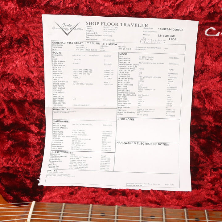 Fender Custom Shop '55 Stratocaster Masterbuilt Dale Wilson 2-Tone Sunburst Ultimate Relic 2019