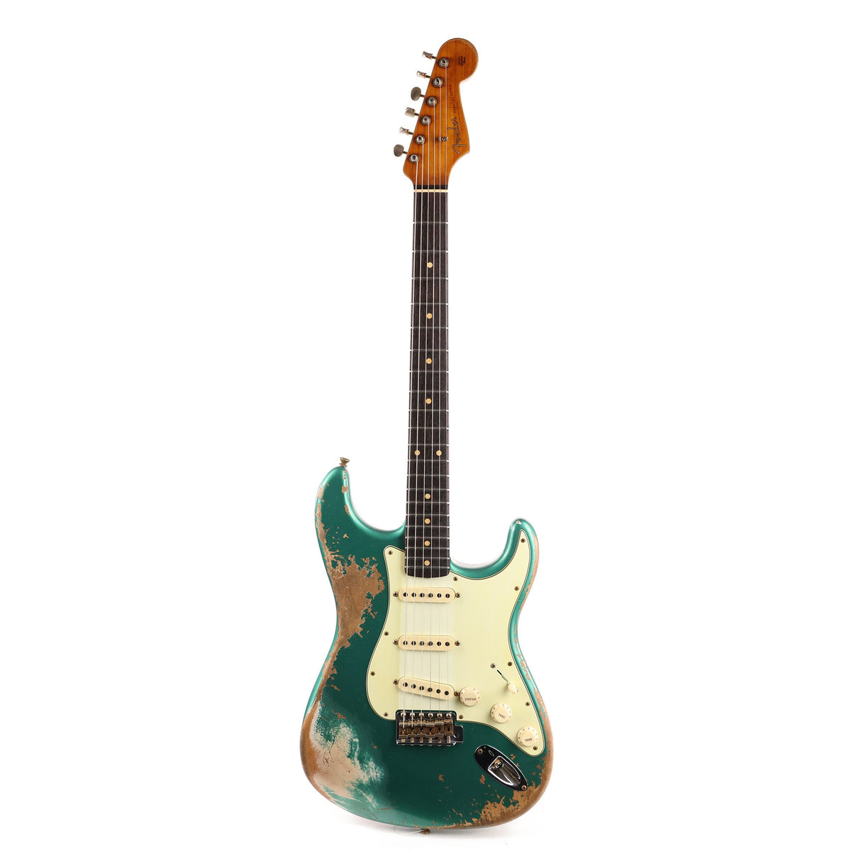 Fender Custom Shop 60/63 Stratocaster Super Heavy Relic Faded British Racing Green — 2