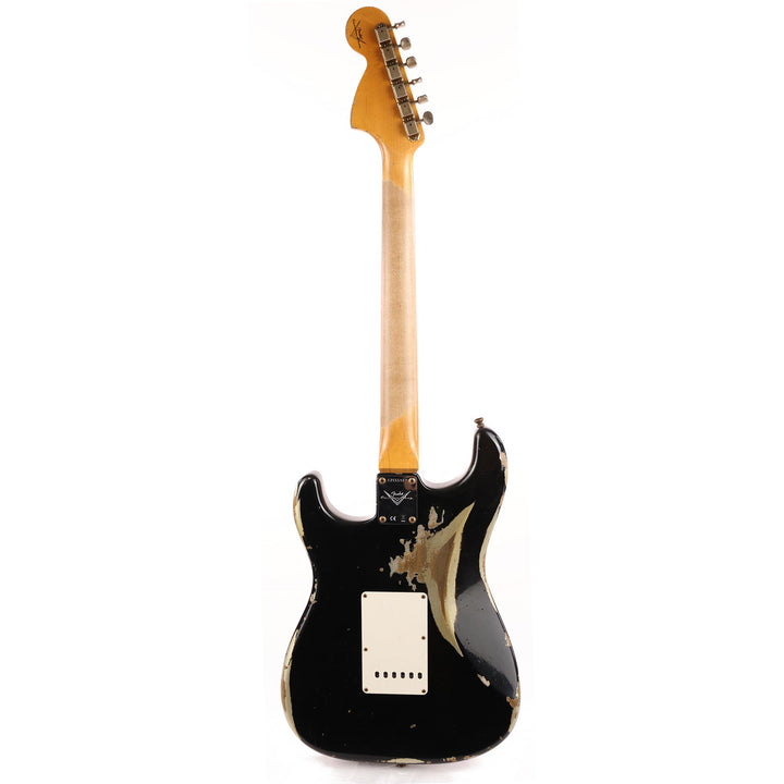 Fender Custom Shop 1967 Stratocaster Heavy Relic Faded Black over Faded Inca Silver Used