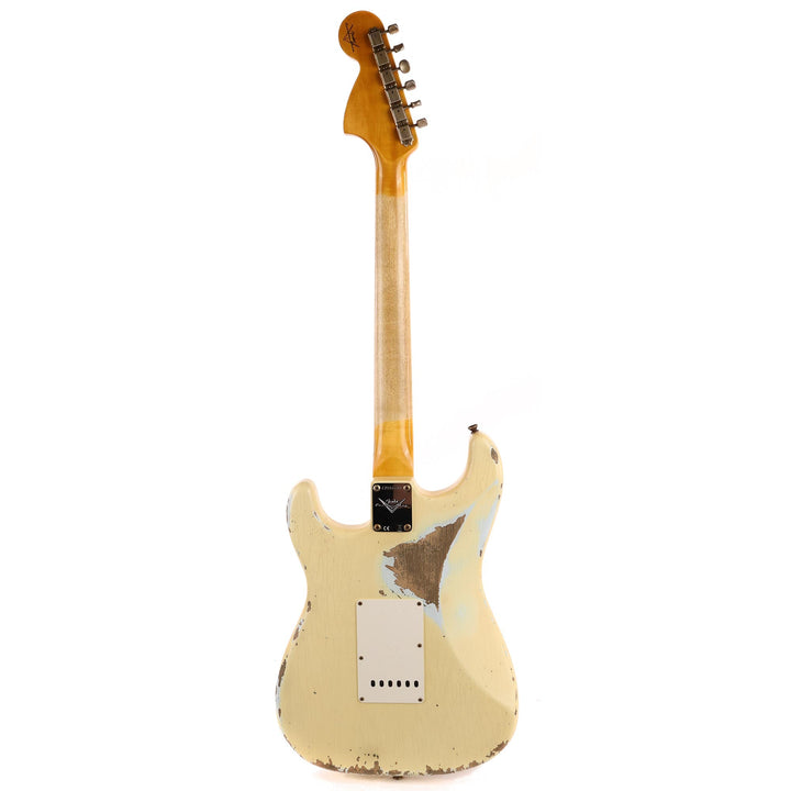 Fender Custom Shop 1967 Stratocaster Heavy Relic Aged Vintage White over Faded Sonic Blue