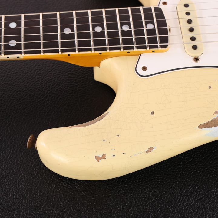 Fender Custom Shop 1967 Stratocaster Heavy Relic Aged Vintage White over Faded Sonic Blue